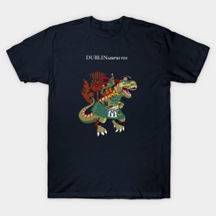 Clanosaurus Rex DUBLINsaurus Plaid Dublin Irish Ireland Family Tartan T-Shirt